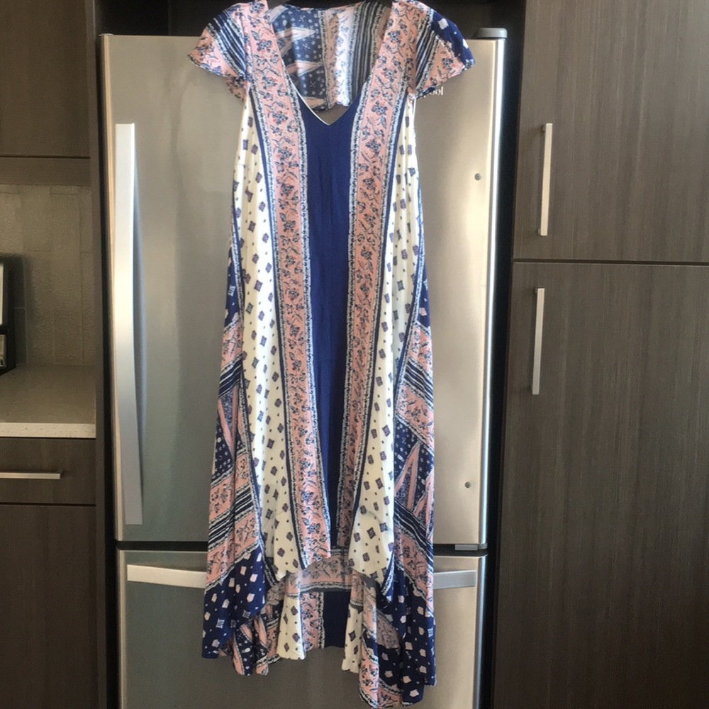 Anthropologie high low peasant dress